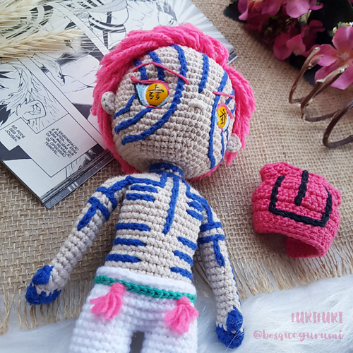 Ravelry: Akaza Demon Slayer amigurumi pattern by Paola F. Sousa