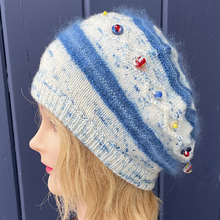 Delectable Slouch Hat: Version 3 Blueberry Fool (side view)