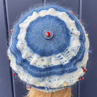Delectable Slouch Hat: Version 3 Blueberry Fool (back view)