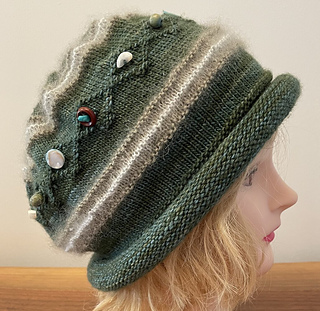 Delectable Slouch Hat version 2, Seaweed Sable colour combo