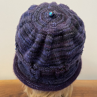 Winter Owls Bowler - Twilight Purple - back view