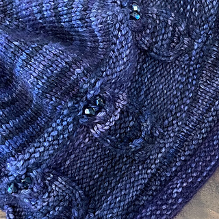 Winter Owls Bowler - Twilight Purple - owl detail