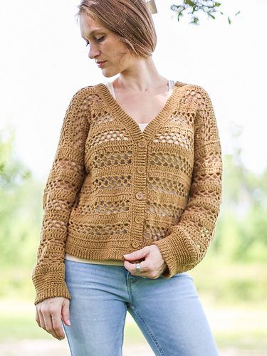 Open Stitch Madeline Cardigan with Buttons