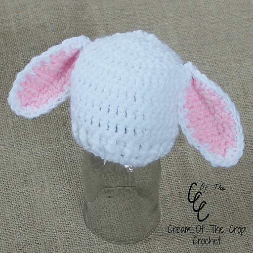 Ravelry Preemie Lamb Ears Hat pattern by Cream Of The Crop Crochet