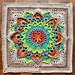 Squared UP Bumblebee Mandala pattern