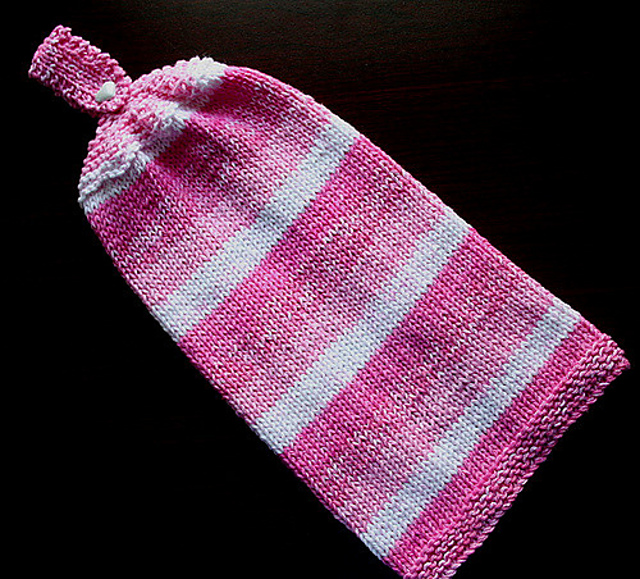 Ravelry Simply Striped Kitchen Hanging Hand Towel pattern by Cathy Waldie