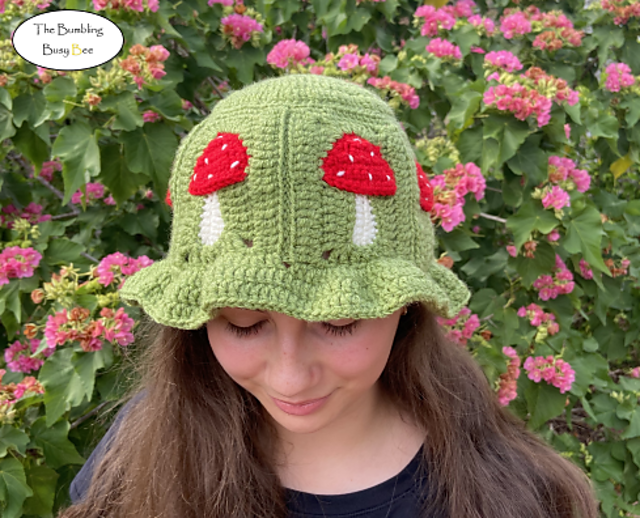 Ravelry Mushroom Bucket Hat pattern by Elizabeth Goddard