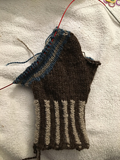 Didn't read the directions properly, so I had to pull back past diagonal stripes and try again :(