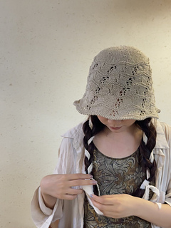 Braid into hair with ribbon.
