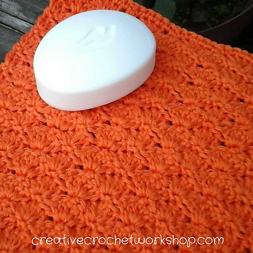 Orange Shells Washcloth photo 2