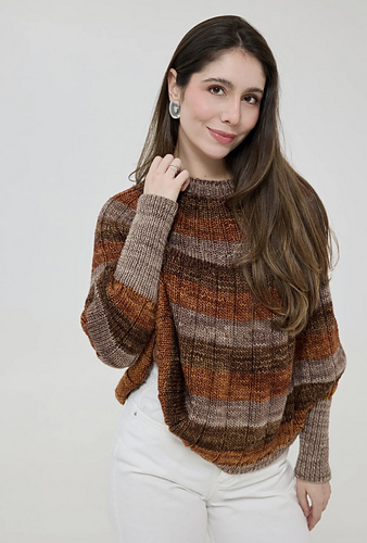 Mocha Muse Poncho Blouse
