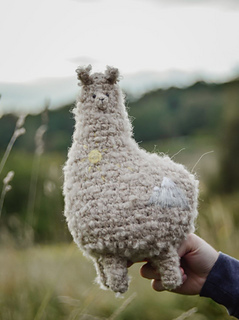 cute crochet curly alpaca big plush toy with embroidery