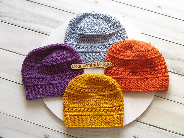 Ravelry: Anthem Top Down Beanie pattern by Canoe Mtn Designs