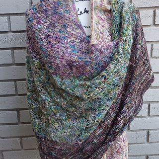 Four Seasons Shawl using Vivaldi's Four Seasons Colorways on Buttery Soft DK