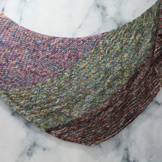 Four Seasons Shawl using Vivaldi's Four Seasons Colorways on Buttery Soft DK