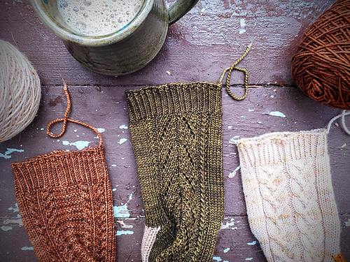 Woodland Winter Sock Collection Cuff Down - Carlie Perrins