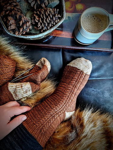 Woodland Winter Sock Collection Cuff Down - Carlie Perrins