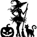 Overlay Mosaic "HALLOWEEN WITCH pattern 