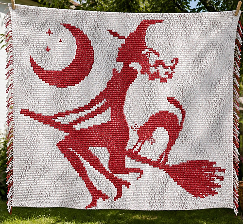 Overlay Mosaic "WITCH ON A BROOM"