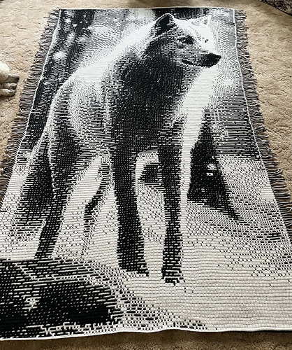 Overlay Mosaic "SNOW WOLF"