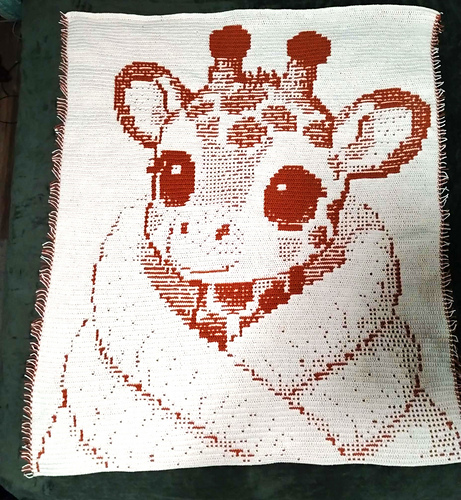 Mosaic "BABY GIRAFFE" for baby bed
