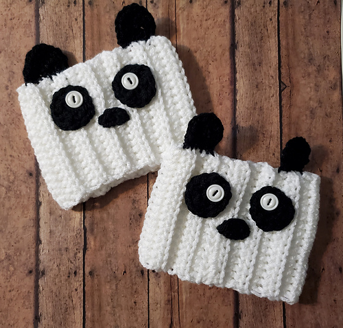 Peek-a-boo Panda Boot cuffs photo 3