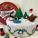 Christmas Cake Sweets Tub Cover pattern