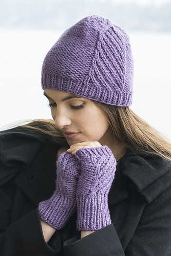 Birch Creek Fingerless Mitts & Hat photo 1