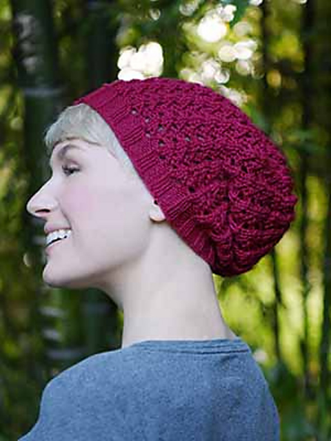 Ribbed Lacy Slouch
