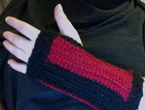 Two Color Fingerless Gloves photo 1
