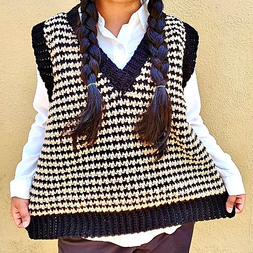 Houndstooth Vest - Cherilyn Q