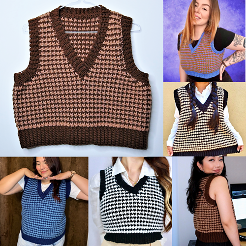 Houndstooth Vest - Cherilyn Q