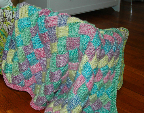 Entrelac Baby Blanket photo 5