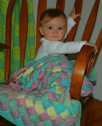 Entrelac Baby Blanket photo 8