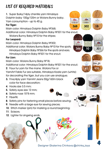 Mini løve leopard myke lekedyr - Ekaterina Chirkova