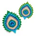 Peacock Feather Motif, Garland, Coaster Nemali pattern 