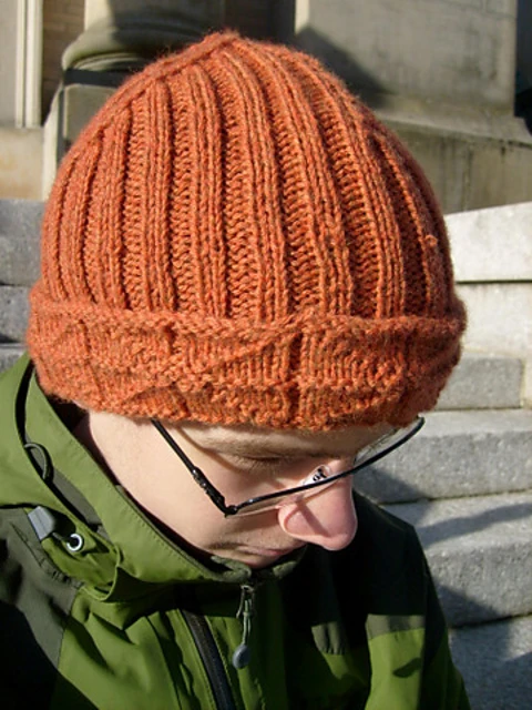 Knitted Library Window Watchcap by Christine Guest Knitted Library Window Watchcap by Christine Guest