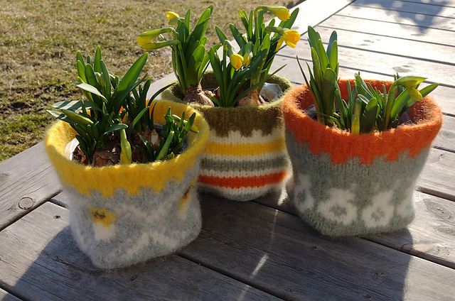 Påske-blomsterpotter