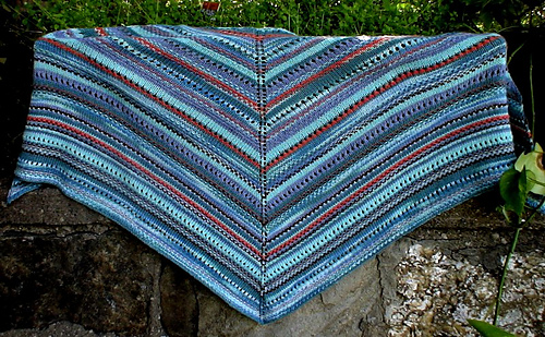 Emerald Isle Color way of the Linen & Lace Shawl(ette).