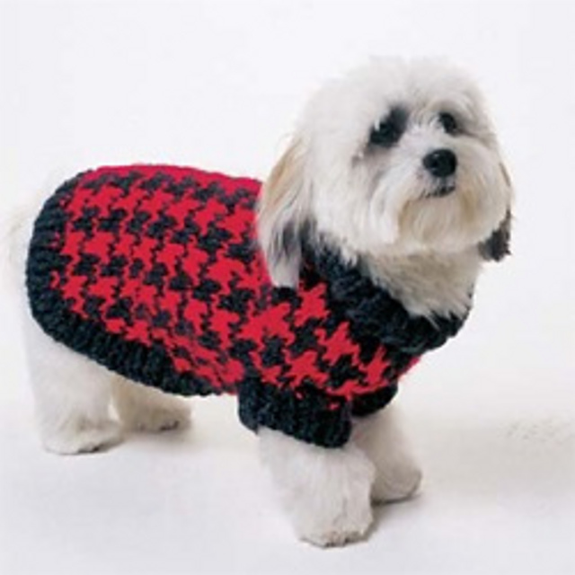 houndstooth dog sweater