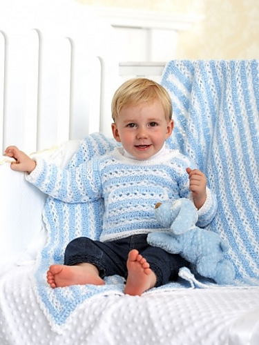 Striped Pullover & Blanket photo 1
