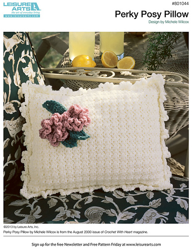 Ravelry: Perky Posy Pillow pattern by Michele Wilcox