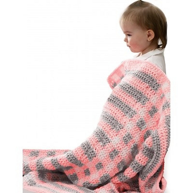 Ravelry Gingham Blanket pattern by Bernat Design Studio