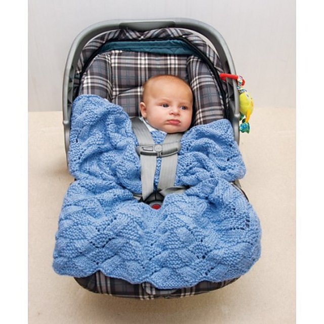 Ravelry Car Seat Blankie pattern by Mary Maxim