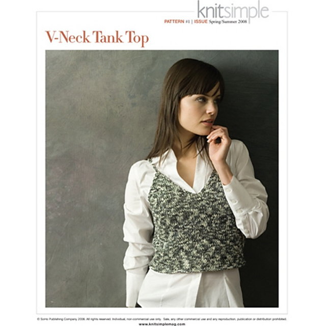 Ravelry: #01 V-Neck Tank Top pattern by 