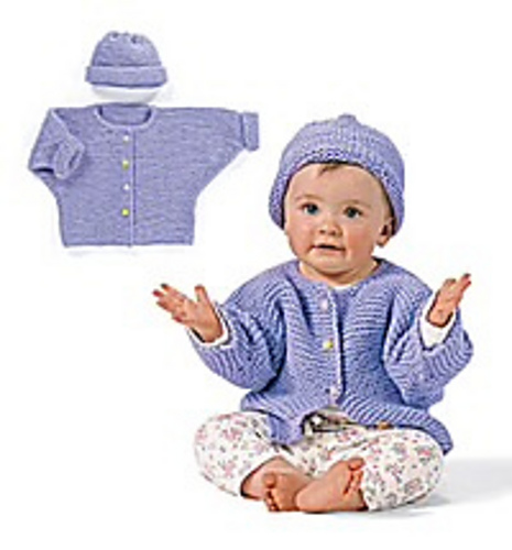 One-Stitch Baby Sweater Set (crochet) photo 1