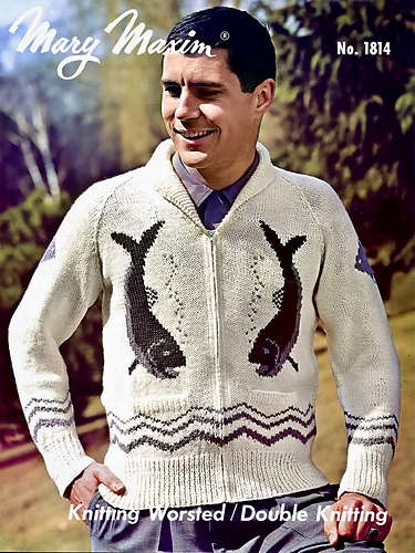 Fiskehandler Cardigan - Mary Maxim