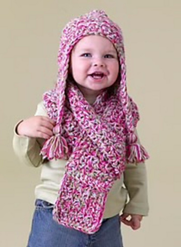 Speed Hook Earflap Hat and Scarf Set photo 1