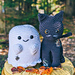 Foggy & Midnight Ghost and Cat pattern