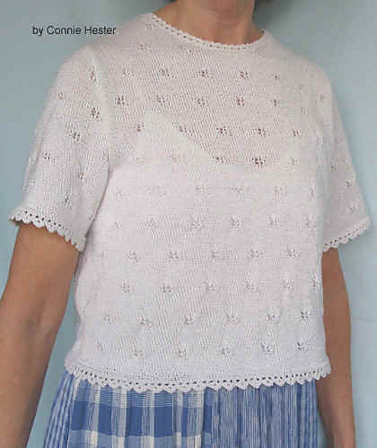Ravelry Knit Eyelet Shirt pattern by Connie Hester